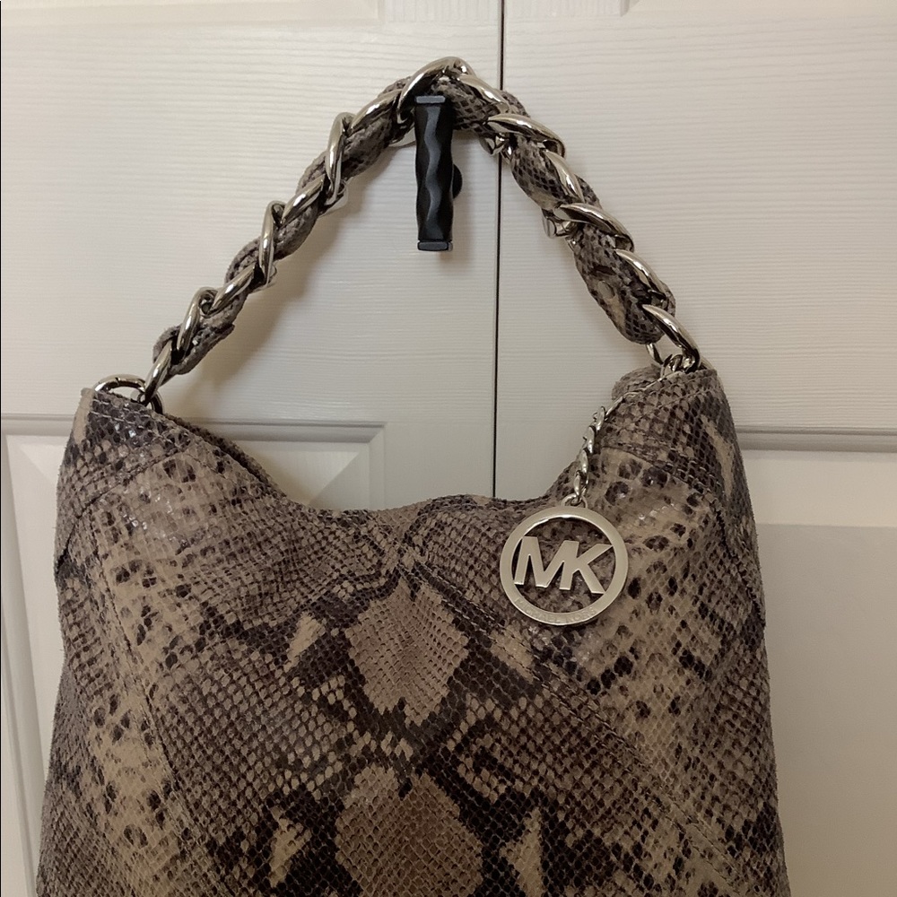 Michael Kors Chain Python Snakeskin Hobo Bag